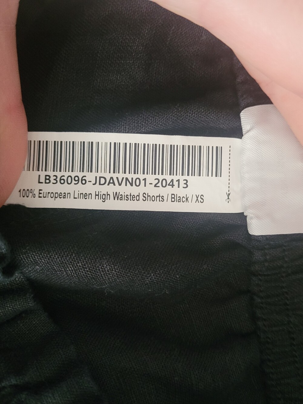 Quince 100% European Linen High Waisted Shorts - Black - Size XS - Picture 7 of 8